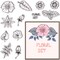 Floral Clear Rubber Stamps for Card Making Decorative Botanical Leaves and Flower Rubber Transparent Silicone Stamp for DIY Scrapbooking Supplies Embossing Paper Card Album Decoration